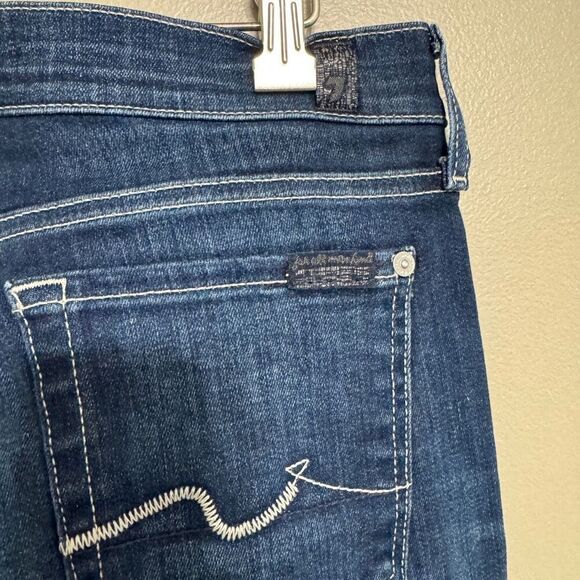 7 for all mankind boot cut dark wash jeans size 30 - Picture 6 of 7